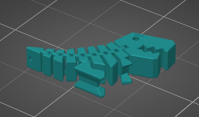 Dinus brelok do kluczy 3D model thumbnail