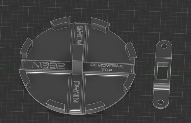 Low Profile Shower Drain W/ Removable Top 3D model thumbnail