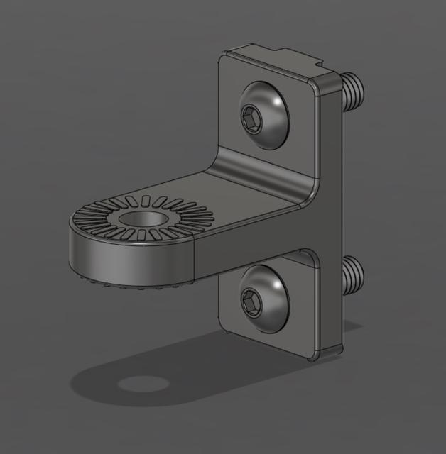 Sturdy M4 and M5 3030 extrusion mount for Articulating Raspberry Pi Camera Mount 3D model thumbnail