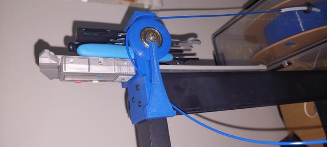 Ender 3 V3 SE Remixed tool holder with added filament roller guide 3D model thumbnail