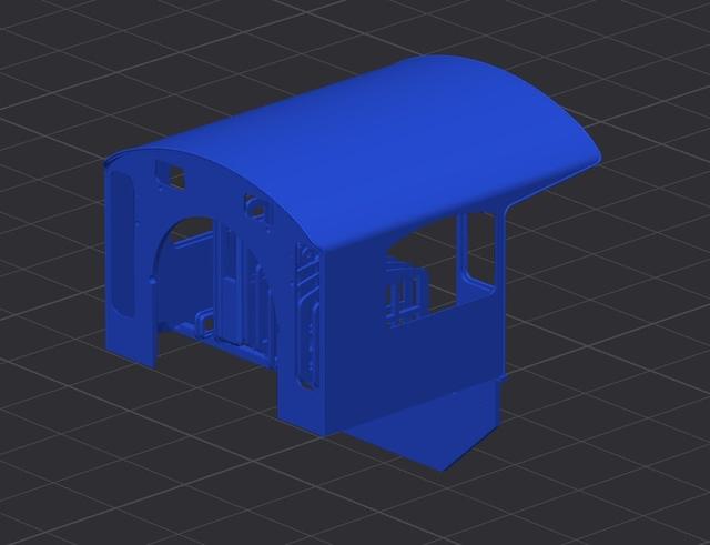 Southern Ry Cab for Bachmann 2-8-0 - HO scale 3D model thumbnail