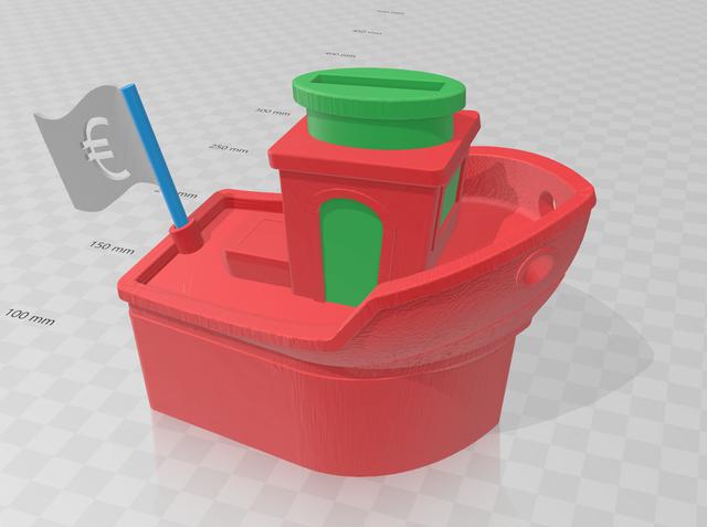 Benchy-Piggybank / Benchy Sparschwein 3D model thumbnail