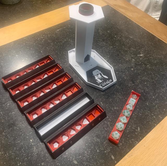 Removable dice tray for Rollup Dice Box 3D model thumbnail