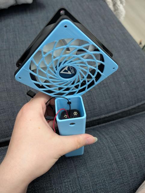 Simple portable fan 3D model thumbnail