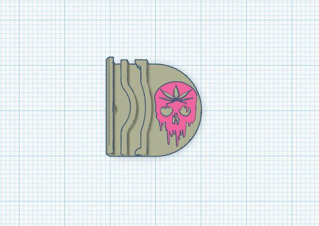 skull clip 3D model thumbnail