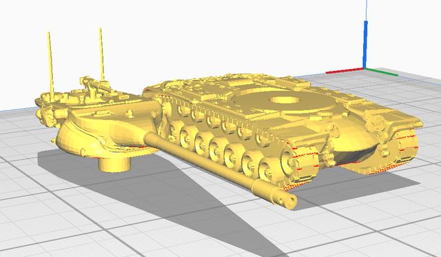 T57 Heavy Tank 1:100 3D model thumbnail