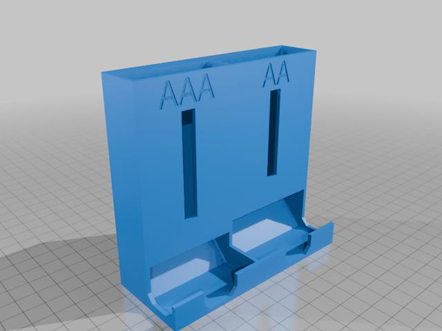 Battery dispenser for AA and AAA 3D model thumbnail