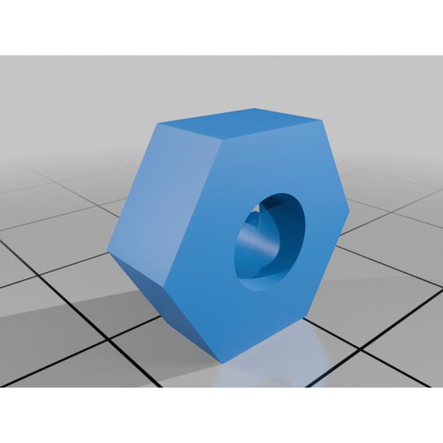 Original size wheel hex for Wltoys 12428 and 10428 3D model thumbnail