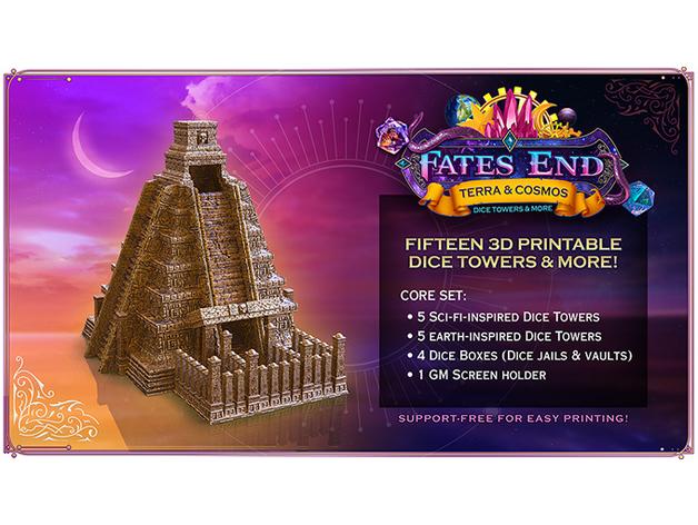 Mayan Temple Dice Tower 3D model thumbnail