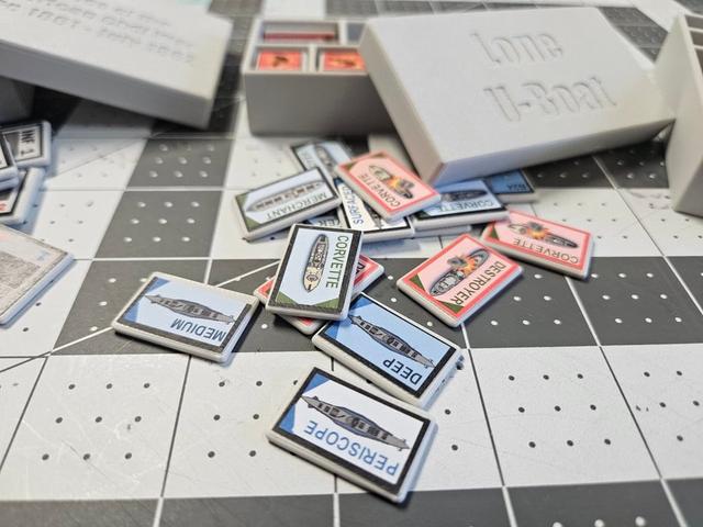 Lone U-Boat wargame 2 mm counter bases and box 3D model thumbnail