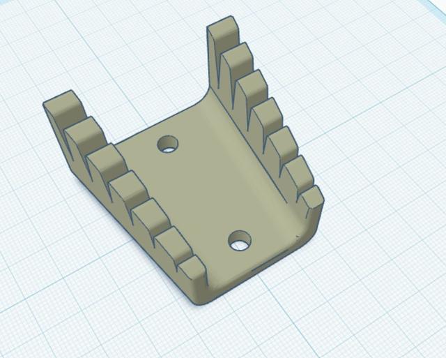 Cable Soldering Jig with screwholes 3D model thumbnail