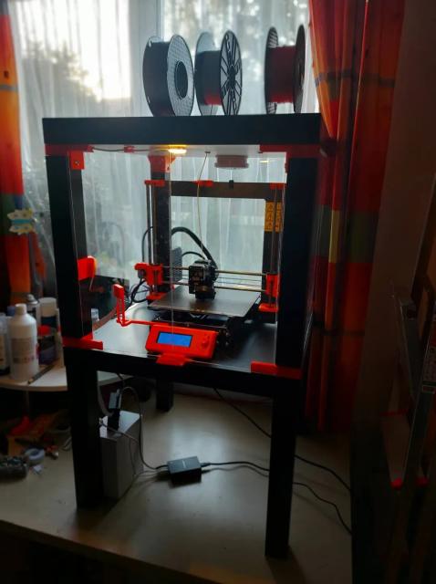 2.5 mm plexiglass parts remix of Prusa MK3S Ikea Lack enclosure 3D model thumbnail