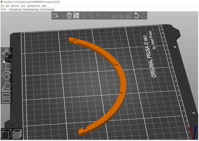 Custom clip for Prusa Protective Face Shield Covid-19 3D model thumbnail