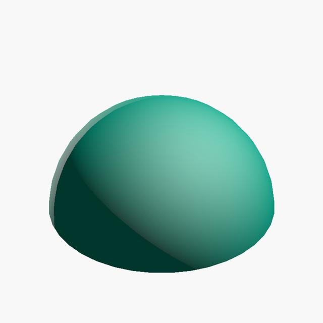 Parametric Hemisphere Generator (STEP, Customizable, CNC & 3D Printing) 3D model thumbnail