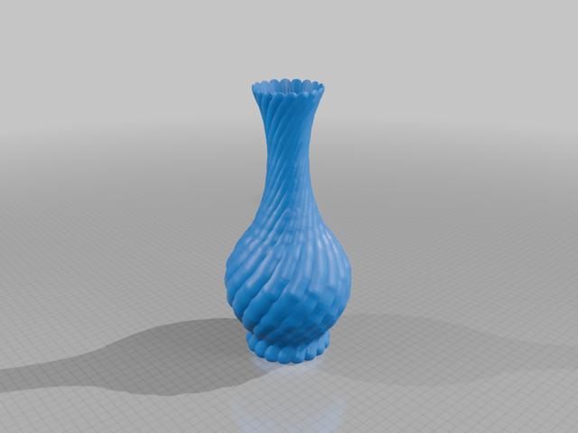 spiral-shaped vase  3D model thumbnail