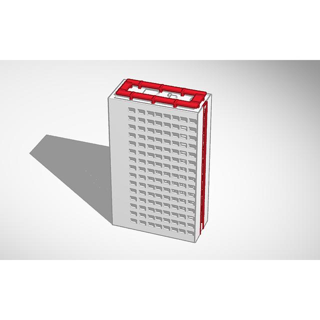 Immeuble de Orly 3D model thumbnail