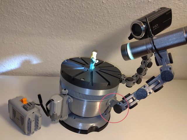 Sneak Camera Adapter for Highly Adjustable Ball Vice System 3D model thumbnail