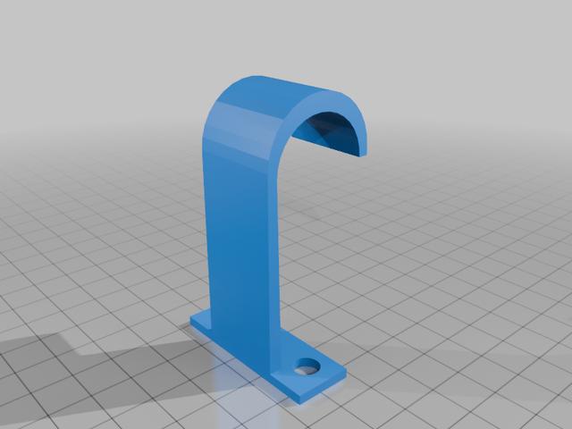 Under Desk Headphone Hook 3D model thumbnail