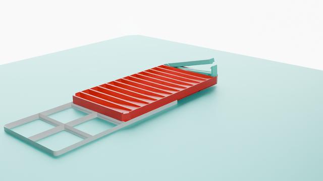 gridfinity bag clip holder 3D model thumbnail