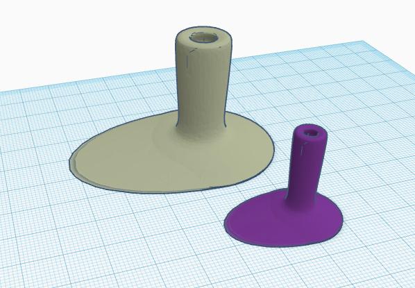 Egg Shaped Scraper now with magnets! (also a smaller version) 3D model thumbnail