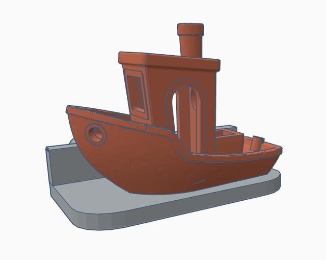 Pegboard 3DBenchy holder (updated) 3D model thumbnail