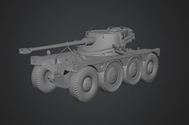 Panhard EBR(1951) 3D model thumbnail