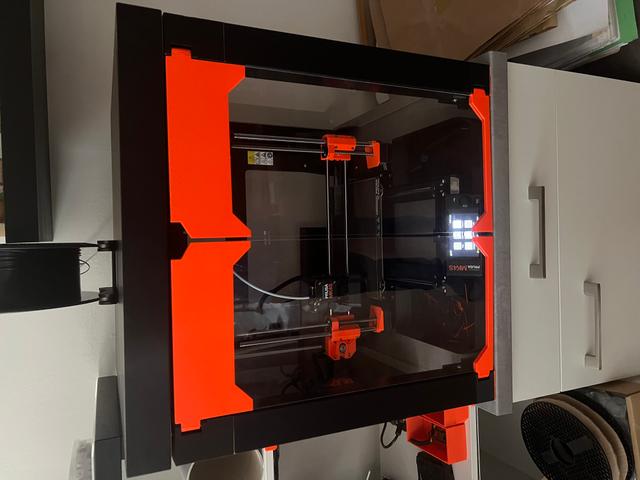 Long Lockable MMU2S Enclosure Hinges & Knobs 3D model thumbnail