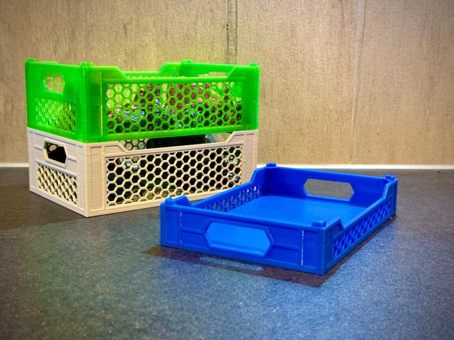 Stackable Crate - HALF HEIGHT (Remix) 3D model thumbnail