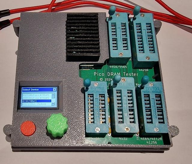 Pico Dram Tester lid with OLED mods, M3 inserts and some alternate buttons. 3D model thumbnail
