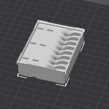 Slimmer (2x1.5) Gridfinity Pick + Tweezer Rack Base 3D model thumbnail
