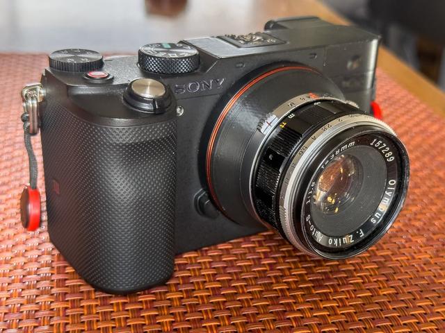 Olympus Pen F to Sony E mount lens adapter 3D model thumbnail