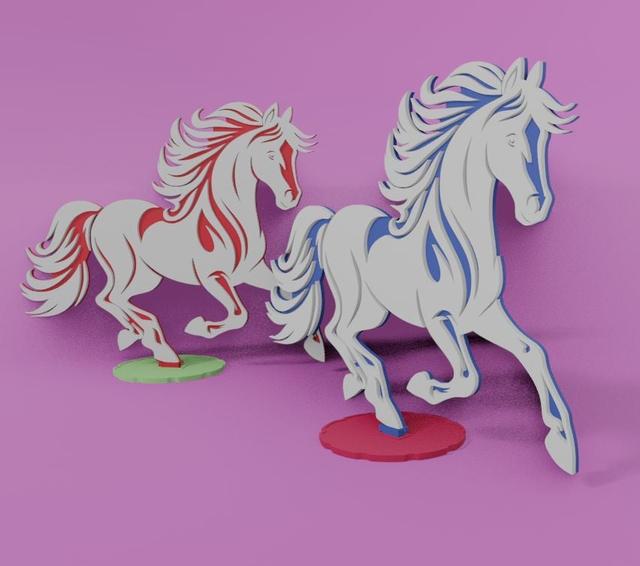 Ornamental horse 3D model thumbnail