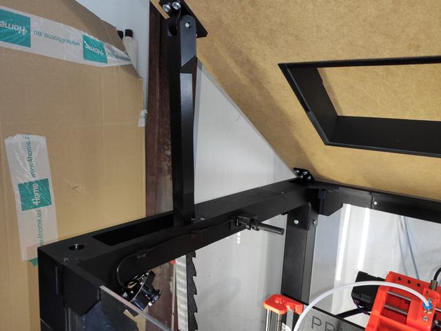 Support arm with better teeth shapes - for Prusa Enclosure V2 3D model thumbnail