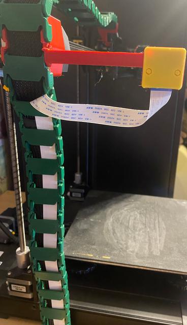 ender 3 s1 raspberry pi camera holder and cable chain 3D model thumbnail