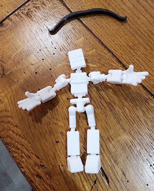 Minecraft Skeleton Head and Torso for mini 13s 3D model thumbnail