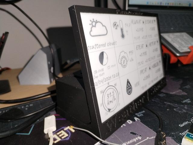 Enclosure for 7.5" E-Paper Display + Raspberry Pi Zero W 3D model thumbnail