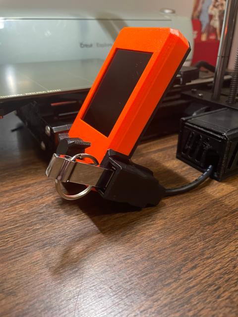 Prusa Mini Back Cover with USB for AmazonBasics Cable 3D model thumbnail