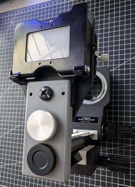 Canon Slide Duplicator 35 FL to Canon Auto Bellows FD Adapter 3D model thumbnail