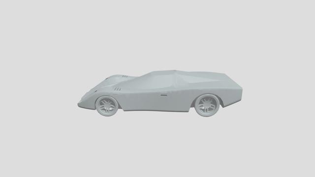 McLaren M6 GTR lowpoly for 3D-printing 3D model thumbnail