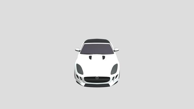 Jaguar F-Type Roadster lowpoly for 3D-printing 3D model thumbnail