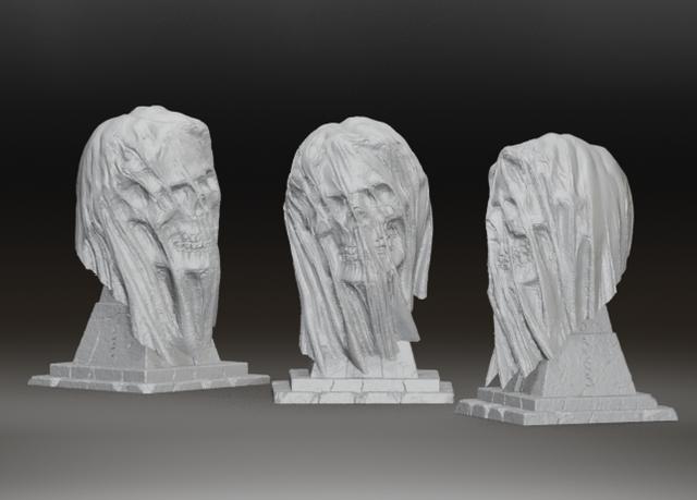 The Bride of Death Bust 3D model thumbnail