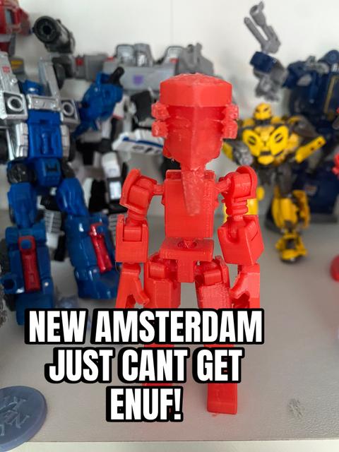 Bomb Rush Cyberfunk Red "Cyberhead" for all 13 figures 3D model thumbnail