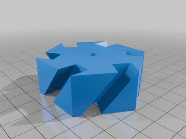 Center Spinning Hexagon for Hub 3D model thumbnail