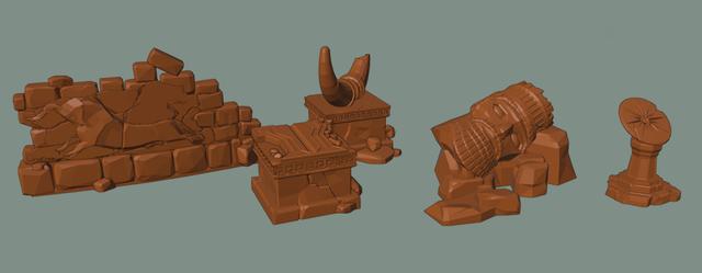 Bronze Age dungeon scatter 3D model thumbnail