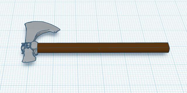 Leviathan Axe for Dummy 13 3D model thumbnail