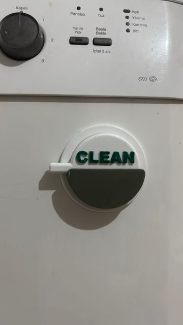 Dishwasher Status Sign - Remix (6x2 Magnet & Modular Shield) 3D model thumbnail