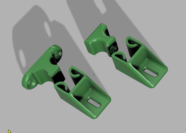 door/cabinet interlocking 3D model thumbnail