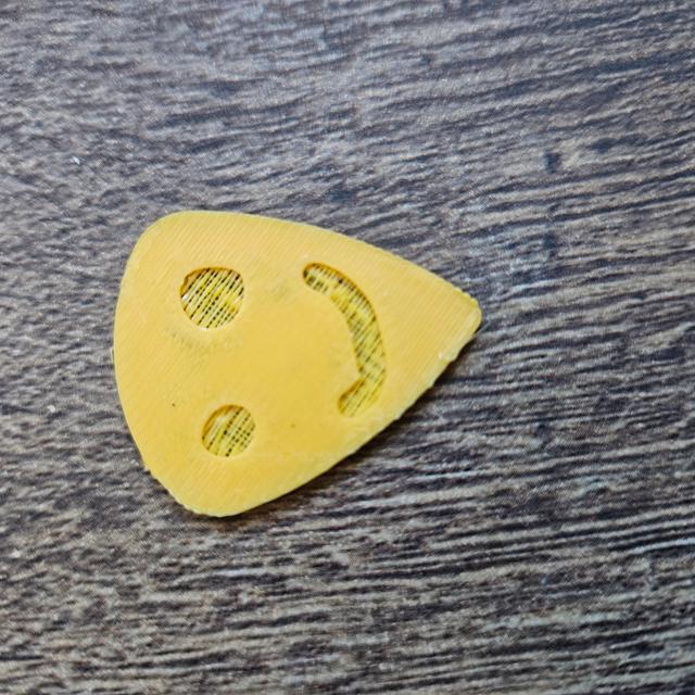 Gitar Pick with funny face 3D model thumbnail