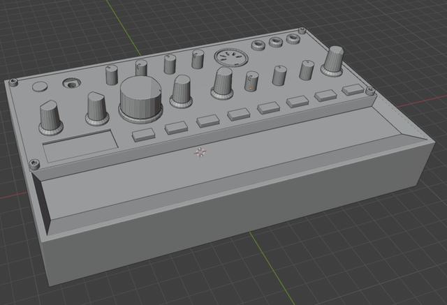 Korg volca bass NOT PRINT READY 3D model thumbnail