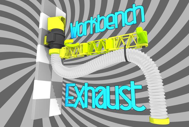 Adjustable fume extractor 3D model thumbnail